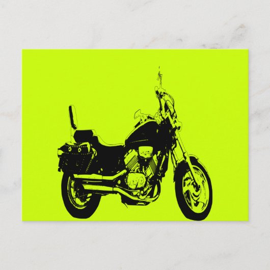 Carte Postale silhouette moto cool (Devant)