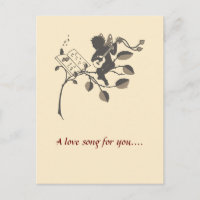 Silhouette musicale vintage d'ange