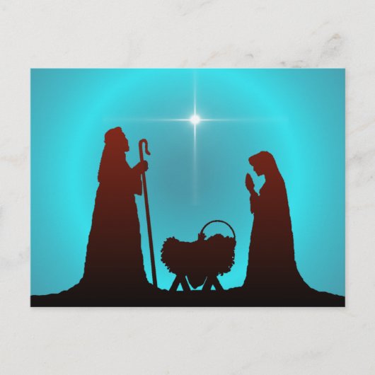 Carte Postale SILHOUETTE NATIVITY et STAR par SHARON SHARPE (Devant)