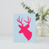 Carte Postale Silhouette Neon Pink Deer (Debout devant)