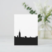 Carte Postale Silhouette noire et blanche de New York (Debout devant)