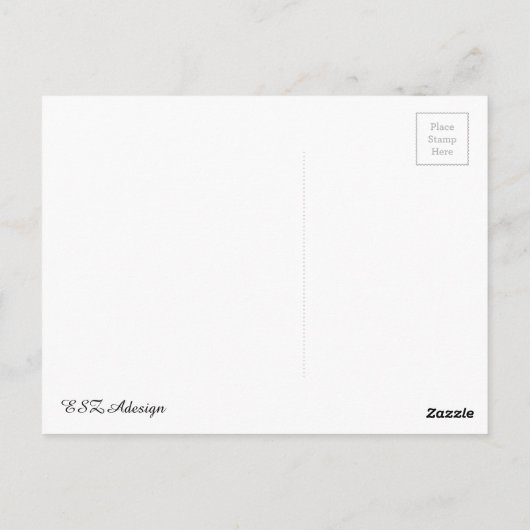 Carte Postale Silhouette noire rouge femme rétro avec Tour Eiffe (Dos)