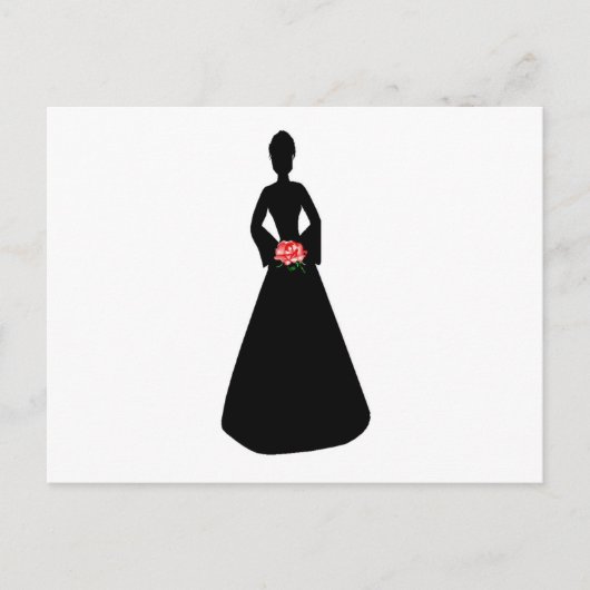 Carte Postale Silhouette nuptiale (Devant)