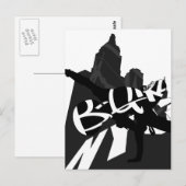 Carte postale Silhouette NYC pour danseuse de rupt (Devant / Derrière)