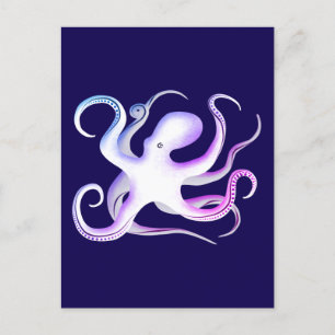 Carte Postale Silhouette octopus