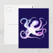 Carte Postale Silhouette octopus (Devant / Derrière)