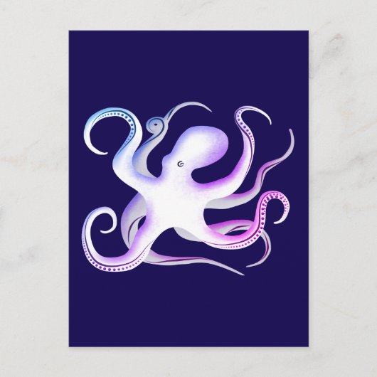 Carte Postale Silhouette octopus (Devant)