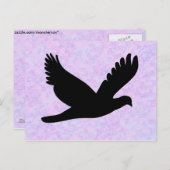 Carte postale Silhouette Oiseau (Devant / Derrière)