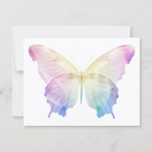 Carte Postale Silhouette papillon en couleurs