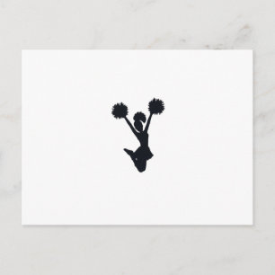 Carte Postale silhouette pom-pom girl