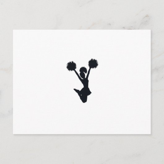 Carte Postale silhouette pom-pom girl (Devant)
