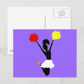 Carte Postale Silhouette pom-pom girl (Devant / Derrière)