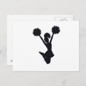 Carte Postale Silhouette pom-pom girl (Devant / Derrière)