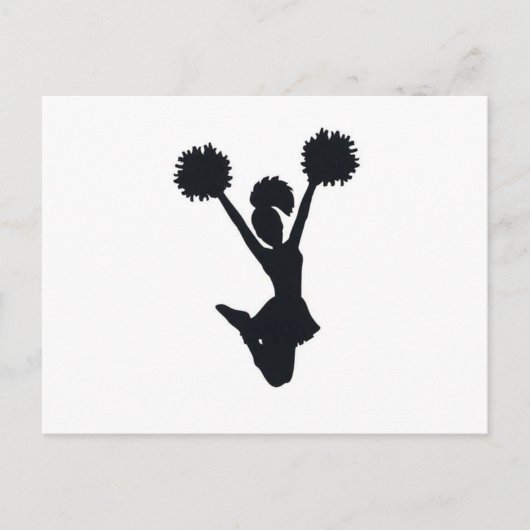 Carte Postale Silhouette pom-pom girl (Devant)