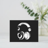 Carte Postale Silhouette pour casque noir et blanc (Debout devant)