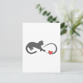 Carte Postale Silhouette pour chat infini - Choisir la couleur a (Debout devant)