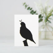 Carte postale Silhouette Quail California (Debout devant)