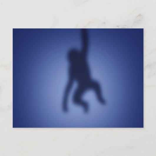 Carte Postale Silhouette singe (Devant)