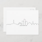 Carte Postale Silhouette Skyline de la ville d'Angleterre (Devant / Derrière)