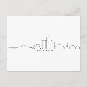 Carte Postale Silhouette Skyline de la ville d'Angleterre