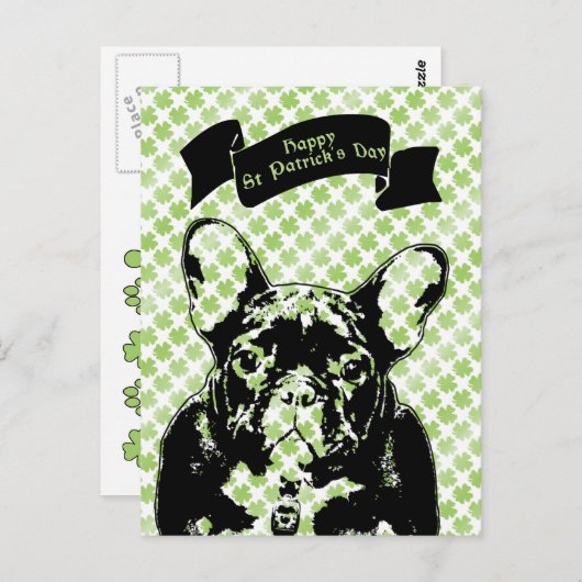 Carte Postale Silhouette st patrick (Devant / Derrière)