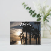 Carte postale Silhouette Sunset personnalisable (Debout devant)