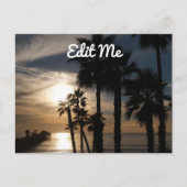 Carte postale Silhouette Sunset personnalisable (Devant)
