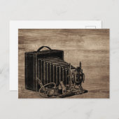 Carte postale Silhouette vintage Caméra (Devant / Derrière)