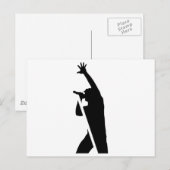 Carte Postale Silhouette vocaliste (Devant / Derrière)