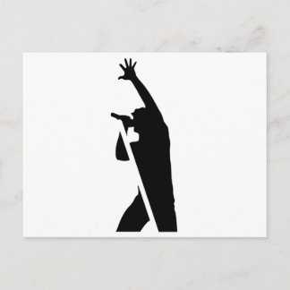 Carte Postale Silhouette vocaliste