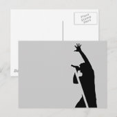 Carte Postale Silhouette vocaliste (Devant / Derrière)