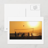 Carte Postale Silhouette volleyball (Devant / Derrière)