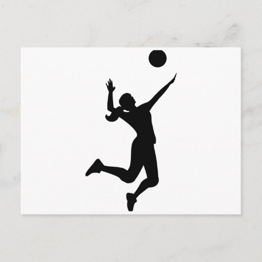 Carte Postale silhouette women's volleyball (Devant)