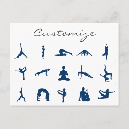 Carte Postale Silhouette Yoga Pose Thunder_Cove (Devant)