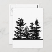 Carte Postale Silhouettes d'arbre (Devant / Derrière)