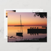 Carte postale Silhouettes de coucher de soleil (Devant / Derrière)