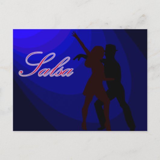 Carte Postale Silhouettes de danseuses de Salsa avec arrière - p (Devant)
