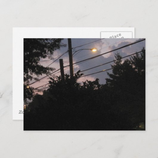 Carte Postale Silhouettes du soir (Devant / Derrière)