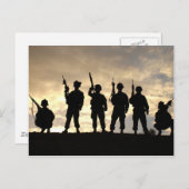 Carte Postale Silhouettes du soldat (Devant / Derrière)