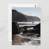 Carte Postale Silhouettes rocheuses à Perranporth (Devant / Derrière)