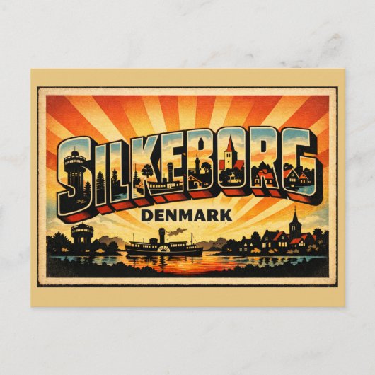 Carte Postale Silkeborg Danemark Lac (Devant)