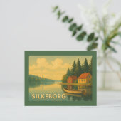 Carte Postale Silkeborg Danemark Lac (Debout devant)