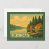 Carte Postale Silkeborg Danemark Lac (Devant / Derrière)