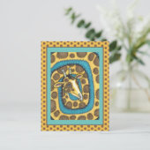 CARTE POSTALE SILLEMENT GIRAFFE LONG COU ET SPOTS, FUNNY FOLK AR (Debout devant)