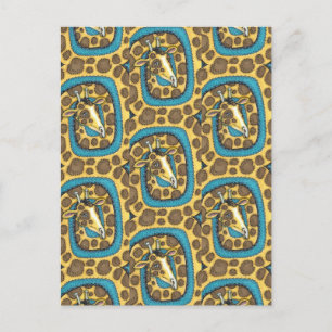 CARTE POSTALE SILLEMENT GIRAFFE LONG COU ET SPOTS, FUNNY FOLK AR