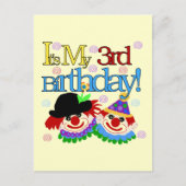 Carte Postale Silly Clowns 3e Anniversaire Tshirts et cadeaux (Devant)