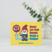 Carte Postale Silly Gnome et Badger (Debout devant)