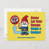 Carte Postale Silly Gnome et Badger (Devant / Derrière)