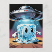 Carte Postale Silly icecube UFO abduction (Devant)