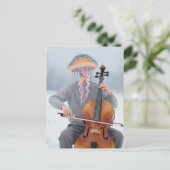 Carte Postale Silly Jellyfish Man Making Music (Debout devant)
